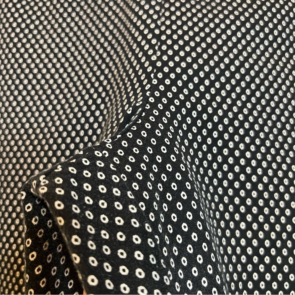 Anthropologie The Essential Slim Pants Trouser Black White Circle Pattern Sz 12 - Picture 15 of 16